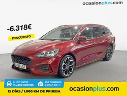 Rojo Usado 2021 Ford Focus ST-Line Familiar | 18.900 € (Precio justo)