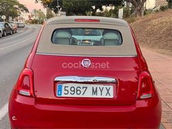 Rojo Usado 2016 Fiat 500C Lounge Descapotable | 8300 € (Precio justo)