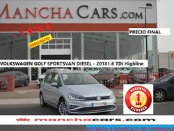 Gris Usado 2019 VW Golf Sportsvan Sportline Monovolumen | 15.490 € (Un poco caro)
