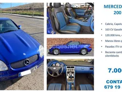 Azul Usado 2001 Mercedes SLK200 Descapotable | 7000 € (Precio justo)
