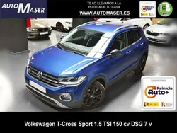 Azul Usado 2023 VW T-Cross Sportline SUV | 26.400 € (Un poco caro)