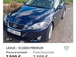 Azul Usado 2009 Lexus IS220d Berlina | 7500 € (Un poco caro)