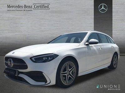 Blanco polar Usado 2024 Mercedes C220 AMG line | 45.900 € (Precio justo)