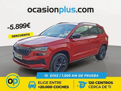 Rojo Usado 2024 Skoda Karoq SportLine SUV | 28.590 € (Precio justo)