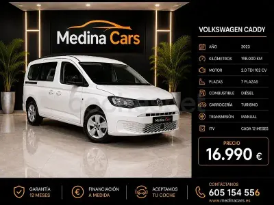 Usado VW Caddy 102 CV (75 kW) 2023 Blanco Monovolumen