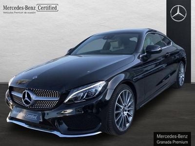 Usado Mercedes C220 AMG line 170 CV (125 kW) 2019 Negro Coupe
