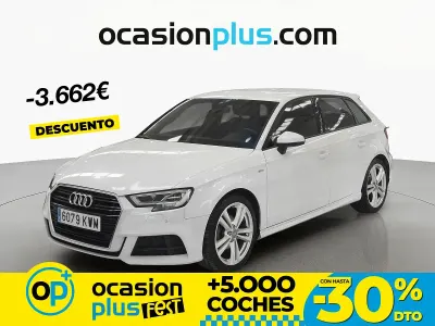 Usado Audi A3 S-Line 150 CV (110 kW) 2019 Blanco Berlina