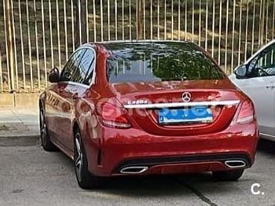Rojo Usado 2017 Mercedes C220 AMG line Berlina | 23.250 € (Precio justo)