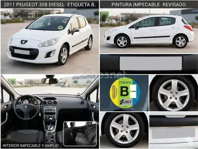 Usado Peugeot 308 Active 112 HP (82 kW) 2011 Branco Sedan