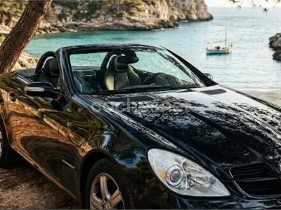 Usado Mercedes SLK200 163 CV (119 kW) 2004 Negro Descapotable