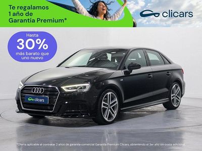 Usado Audi A3 S-Line 116 CV (85 kW) 2017 Negro Berlina
