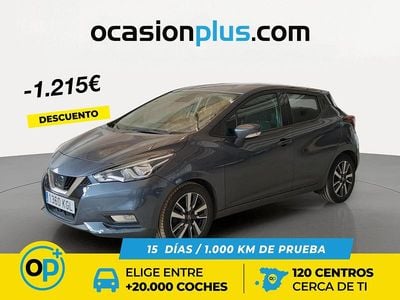 Gris Usado 2017 Nissan Micra Acenta Berlina | 9800 € (Precio justo)