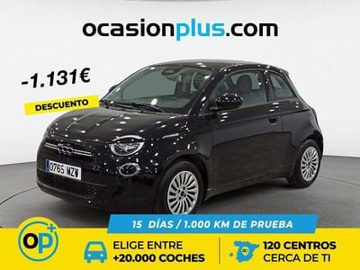 Usado Fiat 500e Action 69 kW (95 CV) 2022 Negro Utilitario