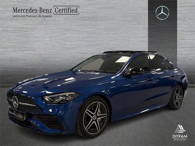 Usado Mercedes C220 AMG line 200 CV (147 kW) 2025 Azul Berlina