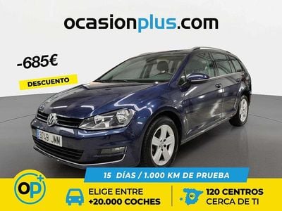 Azul Usado 2016 VW Golf VII Sportline Familiar | 8565 € (Precio justo)