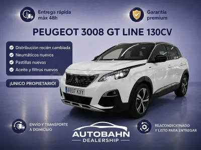 Usado Peugeot 3008 GT-line 130 CV (95 kW) 2019 Blanco SUV