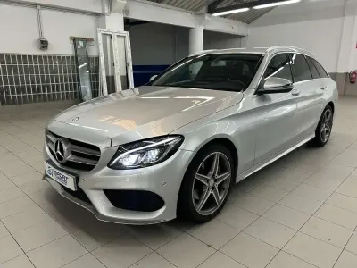 Usado Mercedes C220 AMG line 170 CV (125 kW) 2015 Gris Familiar