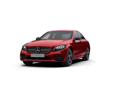 Usado Mercedes C200 AMG line 160 CV (117 kW) 2020 Rojo Berlina