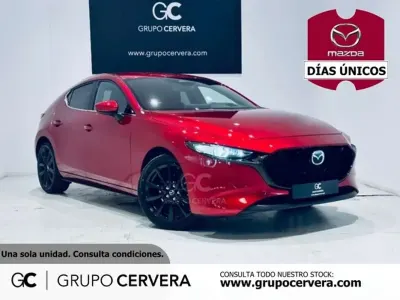 Nowe Mazda 3 Exclusive-Line 186 KM (136 kW) 2025 Czerwony Hatchback