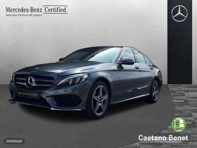Gris Usado 2017 Mercedes C220 AMG line Berlina | 23.950 € (Precio justo)