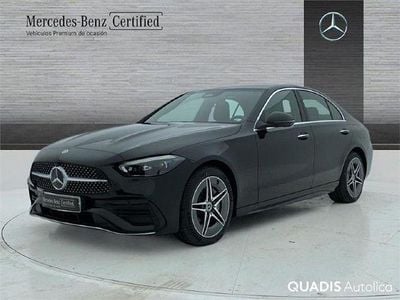 Usado Mercedes C300e AMG line 313 CV (230 kW) 2024 Negro obsidiana
