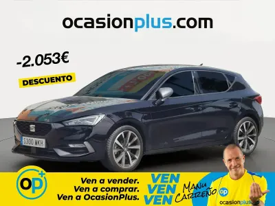 Usado Seat Leon FR 130 CV (95 kW) 2023 Negro Berlina
