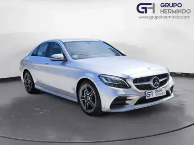 Usado Mercedes C220 AMG line 195 CV (143 kW) 2019 Blanco Berlina