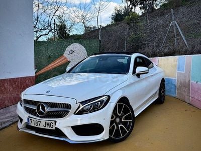 Usado Mercedes C220 AMG line 170 CV (125 kW) 2016 Blanco Coupe
