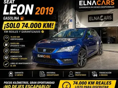 Usado Seat Leon ST Style 110 CV (80 kW) 2016 Azul Familiar