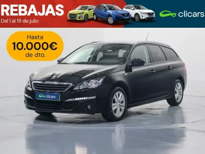 Usado Peugeot 308 SW Style 130 CV (95 kW) 2017 Negro Familiar