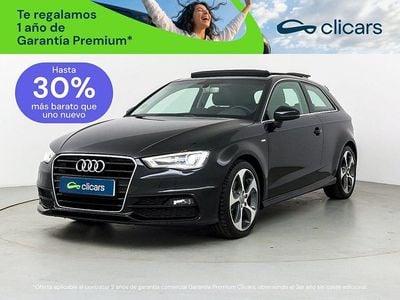 Usado Audi A3 S-Line 110 CV (80 kW) 2015 Negro Utilitario