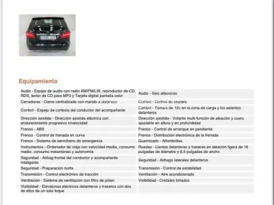 Usado Mercedes B180 109 CV (80 kW) 2017 Negro Monovolumen