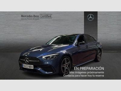Usado Mercedes C220 AMG line 200 CV (147 kW) 2025 Azul sodalita metalizado Berlina