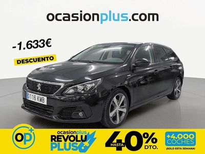 Usado Peugeot 308 Style 130 CV (95 kW) 2018 Negro Familiar
