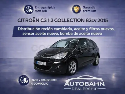 Usado Citroën C3 PureTech 82 CV (60 kW) 2015 Negro Berlina