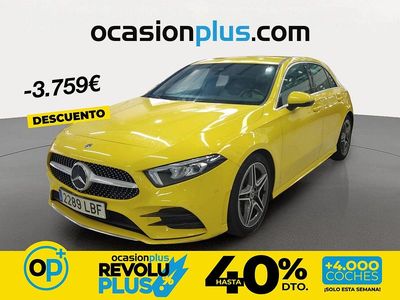 Usado Mercedes A180 116 CV (85 kW) 2019 Amarillo Berlina