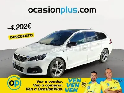 Usado Peugeot 308 SW GT-line 130 CV (95 kW) 2018 Blanco Familiar