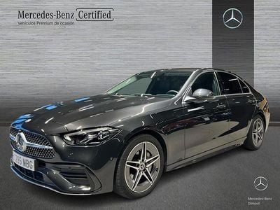 Gris grafito Usado 2022 Mercedes C220 AMG line Berlina | 37.900 € (Buen precio)