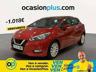 Usado Nissan Micra Acenta 90 CV (66 kW) 2018 Rojo Utilitario
