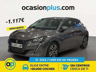 Usado Peugeot 208 Allure 102 CV (75 kW) 2021 Gris Utilitario