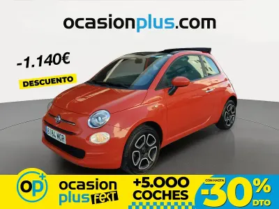Usado Fiat 500 Club 70 CV (51 kW) 2023 Naranja Descapotable