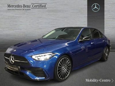 Usado Mercedes C200 AMG line 204 CV (150 kW) 2022 Azul espectral met Berlina