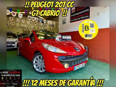 Usado Peugeot 207 CC Sport 110 CV (80 kW) 2009 Rojo Descapotable