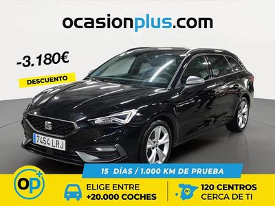 Usado Seat Leon FR 150 CV (110 kW) 2021 Negro Familiar