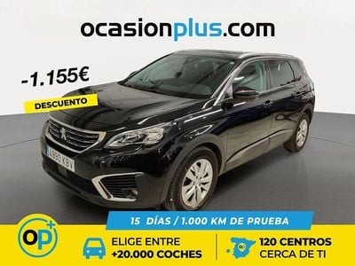 Usado Peugeot 5008 Active 120 CV (88 kW) 2017 Negro Monovolumen