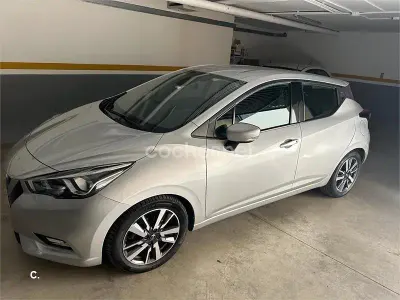 Usado Nissan Micra Acenta 71 CV (52 kW) 2018 Gris / plata Utilitario
