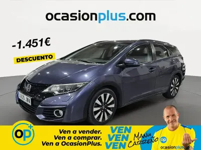 Usado Honda Civic Elegance 120 CV (88 kW) 2017 Azul Familiar