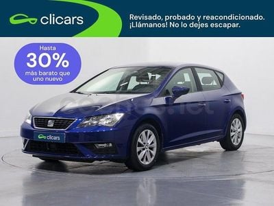 Usado Seat Leon Style 110 CV (80 kW) 2018 Azul Berlina