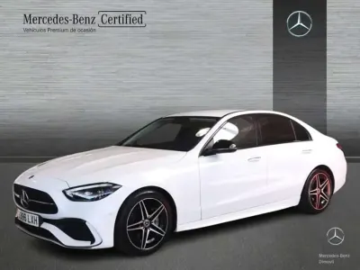 Usado Mercedes C220 AMG line 200 CV (147 kW) 2022 Blanco Berlina