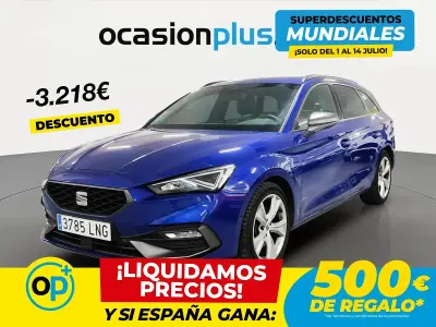 Usado Seat Leon FR 150 CV (110 kW) 2021 Azul Familiar